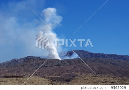Aso Mt. Nakadake 1st crater repeating small scale eruption Aso Mt. Nakadake 1st crater repeating small scale eruption 9562029