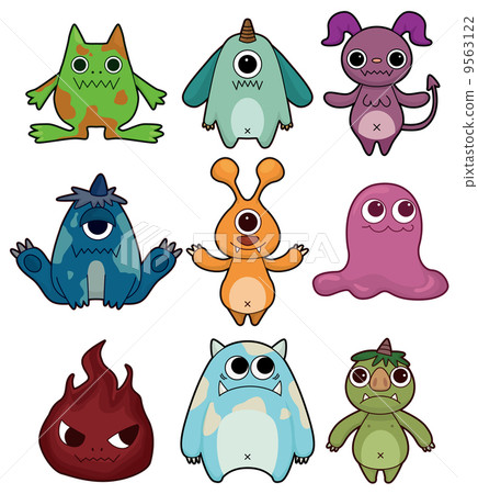 cartoon, colorful, creature - Stock Illustration [9563122] - PIXTA