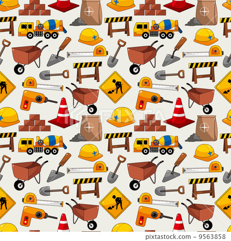comic, wallpaper, construction - Stock Illustration [9563858] - PIXTA