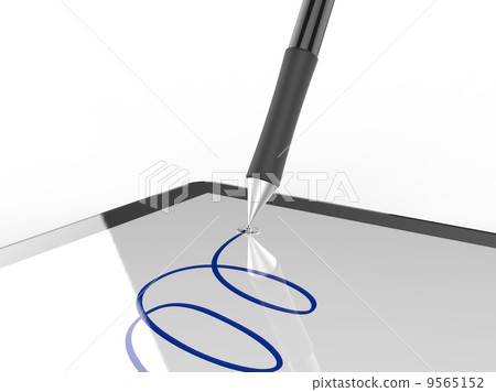 Stylus pen transparent disk drawing Stylus pen transparent disk drawing 9565152