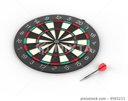 Dart board and arrow 9565211