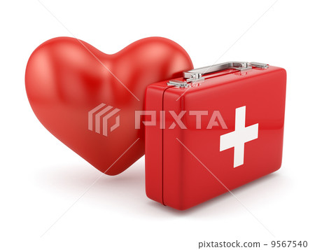 Frst aid kit with heart shape Frst aid kit with heart shape 9567540