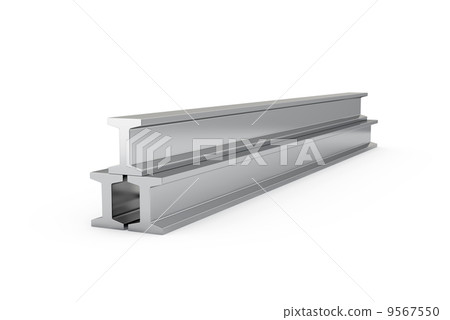 Steel girders isolated 9567550