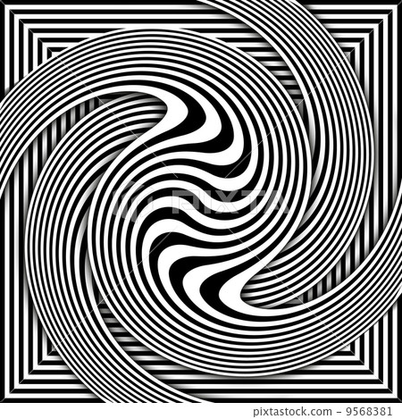 Black and White Opt Art Background-插圖素材 [9568381] - PIXTA圖庫