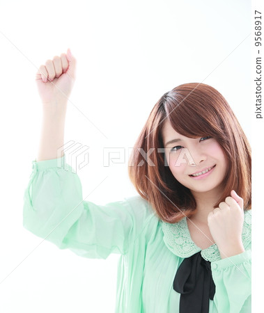 做膽量姿勢的女人 9568917