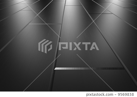 Metallic parquet flooring perspective view 9569838