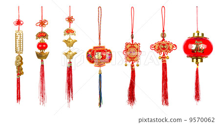Chinese new year decoration on white background 9570062