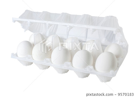 six eggs in a plastic egg box six eggs in a plastic egg box 9570183