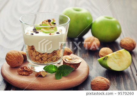 Dessert with yogurt and granola 9570260
