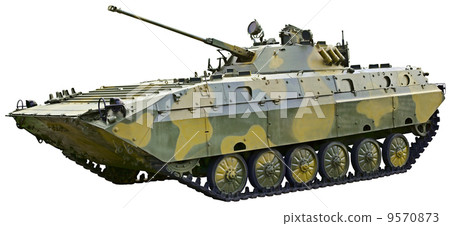 BMP 2 - Soviet fighting vehicle on white background 9570873