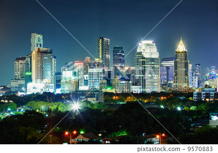 City at night. Thailand, Bangkok, the center. City at night. Thailand, Bangkok, the center. 9570883