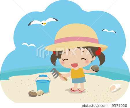 A small girl who clams 9573938