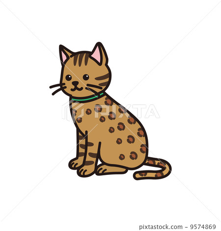 Leopard pattern cat - Stock Illustration [9574869] - PIXTA