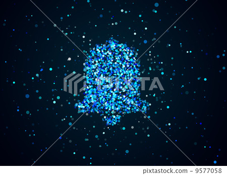 Bell bokeh on blue background Bell bokeh on blue background 9577058