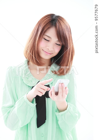 使用智能手機的女人 9577679