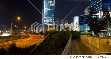 Tel Aviv at night. Tel Aviv at night. 9579772