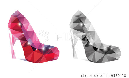 vector geometric mosaic  shoes 9580410