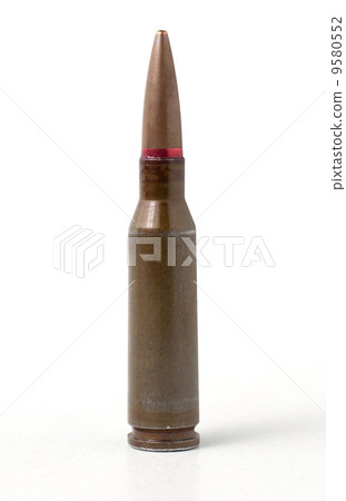 Bullet isolated on white. Clipping path 9580552