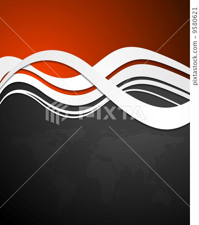 Abstract tech vector wavy background - Stock Illustration [9580621] - PIXTA