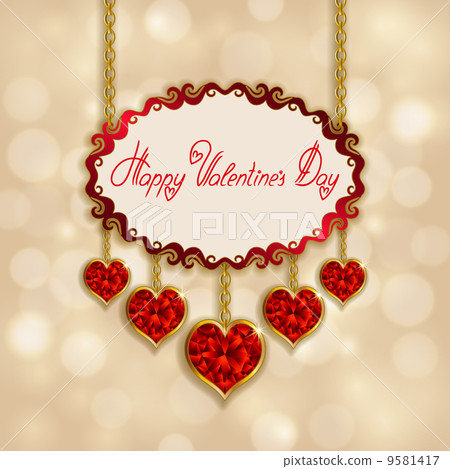 Hearts from ribbon. Valentine's day background. 9581417