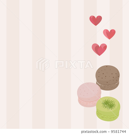 Macaroon and Heart Background Material 9581744