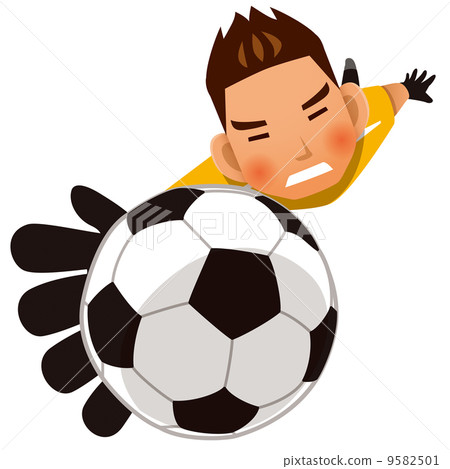 守門員跳到球 9582501