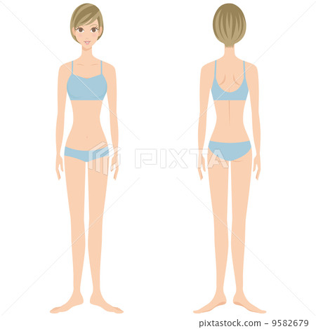 Swimming suit nude whole body beauty 9582679