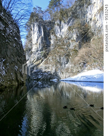 岩手縣一關市的猊鼻峽（總武岩） 9583243