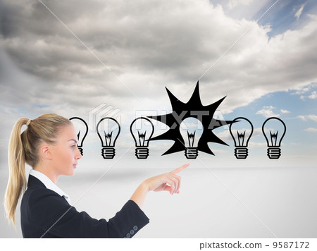 Composite image of businesswoman pointing somewhere Composite image of businesswoman pointing somewhere 9587172