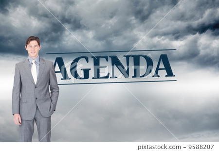 Composite image of portrait af a charismatic businessman standin Composite image of portrait af a charismatic businessman standin 9588207