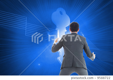Composite image of businessman catching Composite image of businessman catching 9588722