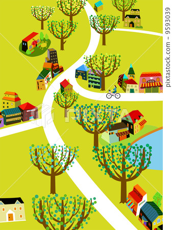 Summer row of trees 9593039