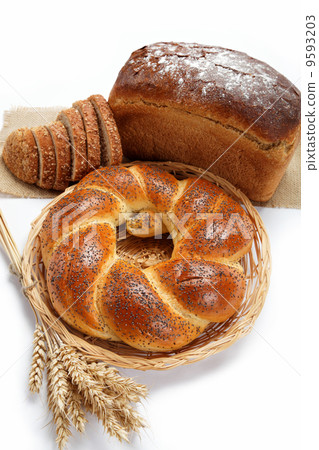 Fresh breads for a variety isolated on white. Fresh breads for a variety isolated on white. 9593203