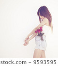 A portrait of a beautiful asian woman. 9593595