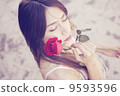 A portrait of a beautiful asian woman. 9593596