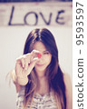 A portrait of a beautiful asian woman. 9593597