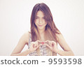 A portrait of a beautiful asian woman. 9593598