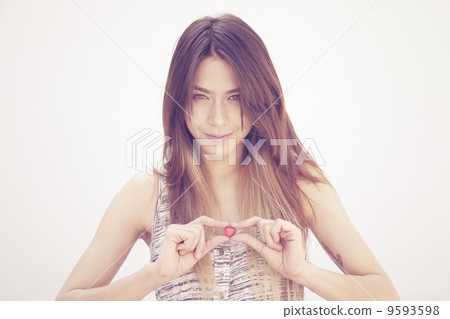 A portrait of a beautiful asian woman. 9593598