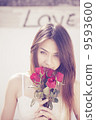 A portrait of a beautiful asian woman. 9593600