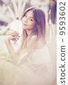 A portrait of a beautiful asian woman. 9593602