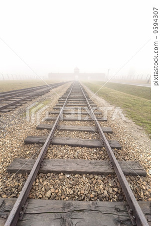 Main entrance to Auschwitz Birkenau Main entrance to Auschwitz Birkenau 9594307