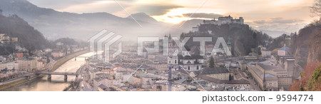 Panoramic view of Salzburg skyline Panoramic view of Salzburg skyline 9594774