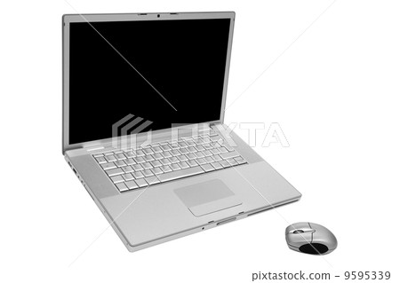 laptop with the wireless mouse 9595339