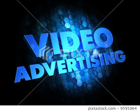 Video Advertising on Digital Background. 9595864