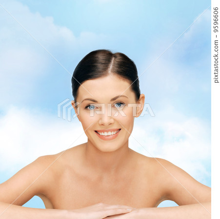 face and hands of beautiful woman 9596606