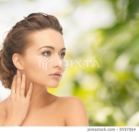 beautiful woman with updo 9597864