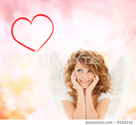 happy teenage angel girl happy teenage angel girl 9598236
