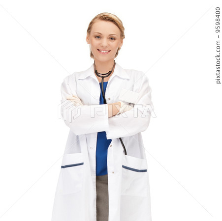 smiling female doctor with stethoscope 9598400