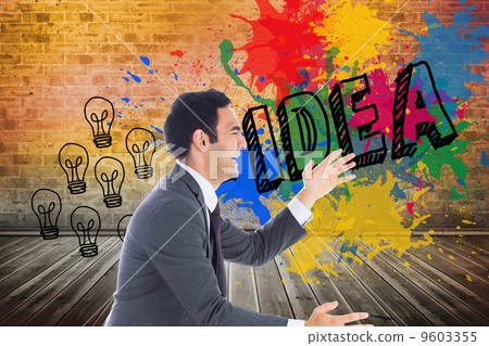 Composite image of stressed businessman catching Composite image of stressed businessman catching 9603355