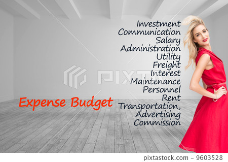 Composite image of happy blonde posing 9603528